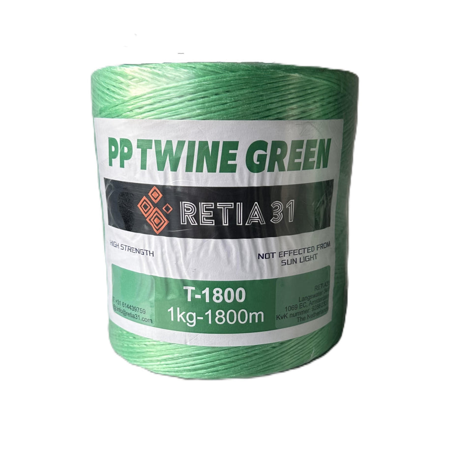 Polypropylene Twine Green  T-1800 UV - 1kg-1800m