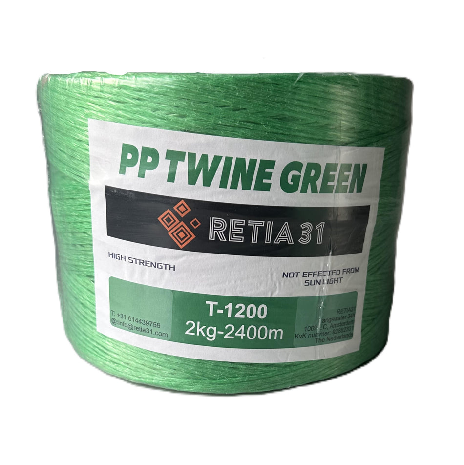 Polypropylene Twine Green  T-1200 UV - 2kg-2400m