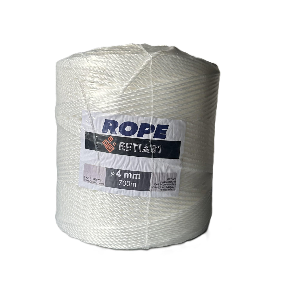 White polypropylene Rope 4mm 700m